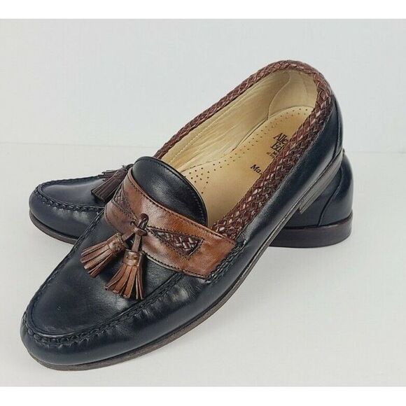 Allen Edmonds Maxfield Size 10.5‎ Black Brown Leather...